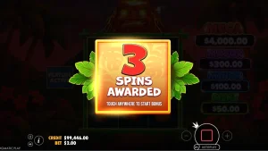 Tampilan visual slot Super Tiki Strike dengan latar belakang gunung berapi dan elemen tropis.