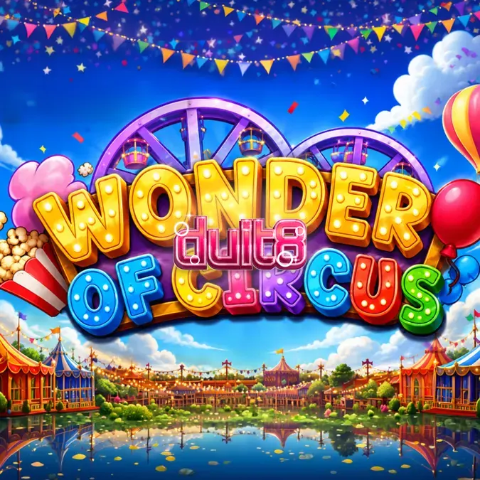 Tampilan antarmuka seluler slot Wonder of Circus dengan grafis sirkus yang cerah